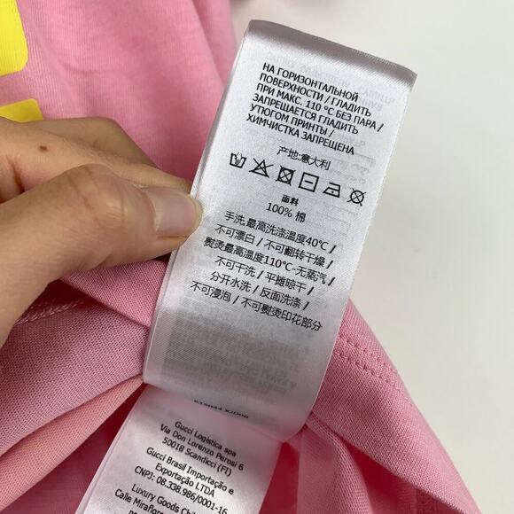 NWT Gucci Lemon Gucci print T-shirt Size XXS Pink - Picture 16 of 16